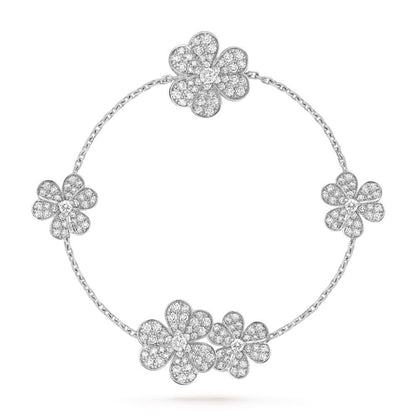 [Glow Jewelry]FRIVOLE SILVER 5 FLOWERS BRACELET