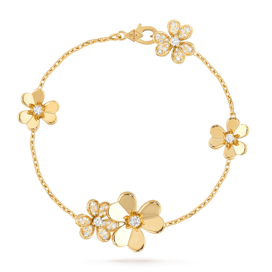 ¡®Glow Jewelry¡¯FRIVOLE GOLD 5 FLOWERS BRACELET