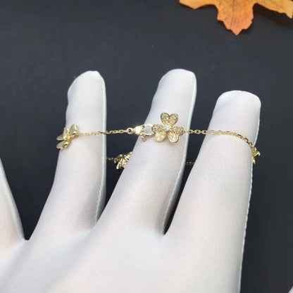 [Glow Jewelry]FRIVOLE GOLD 5 FLOWERS BRACELET