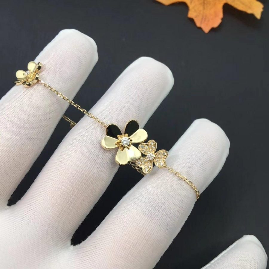 [Glow Jewelry]FRIVOLE GOLD 5 FLOWERS BRACELET