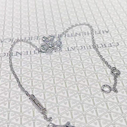 [Glow Jewelry]FRIVOLE SILVER FLOWER DIAMOND BRACELET