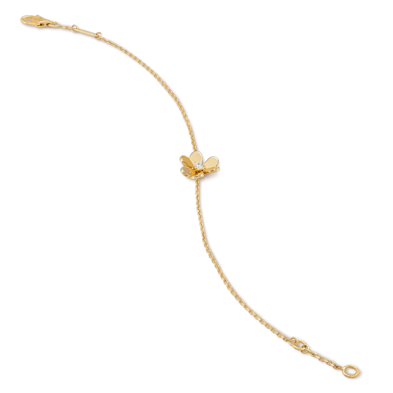 [Glow Jewelry]FRIVOLE GOLD FLOWER PINK MALACHITE BRACELET