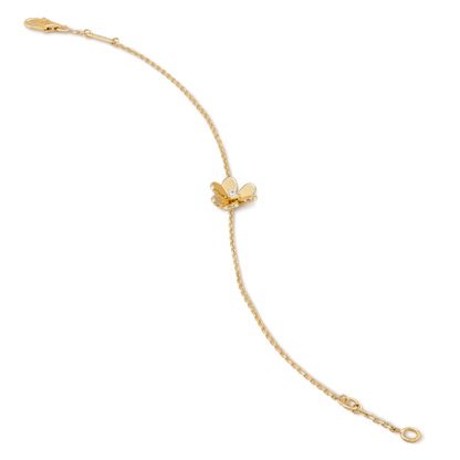 [Glow Jewelry]FRIVOLE GOLD FLOWER PINK MALACHITE BRACELET