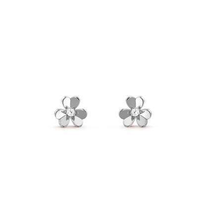 [Glow Jewelry]FRIVOLE MINI SILVER FLOWER EARRINGS