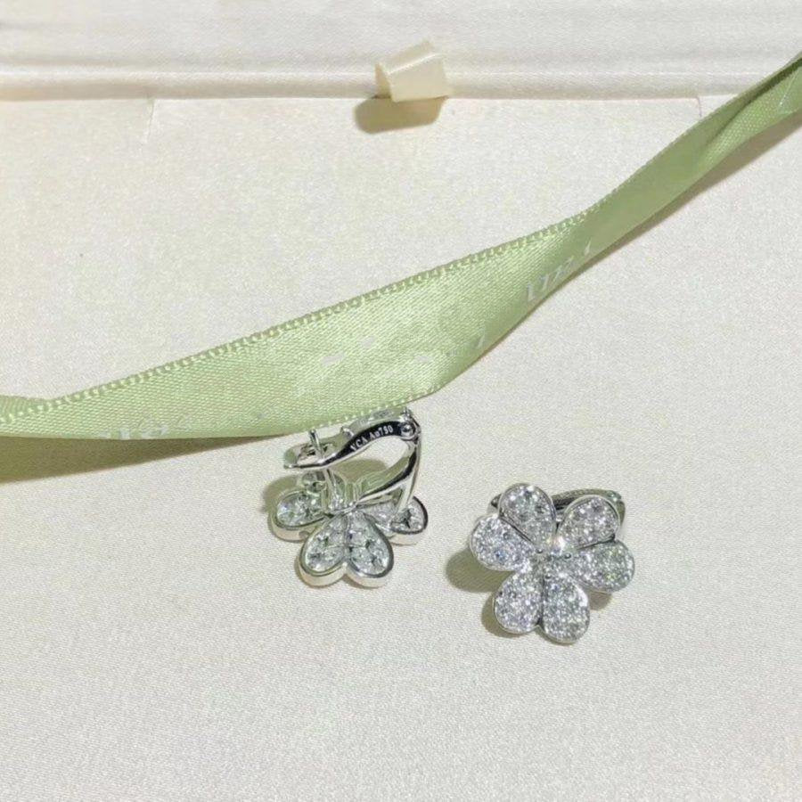 [Glow Jewelry]FRIVOLE SILVER FLOWER DIAMOND EARRINGS