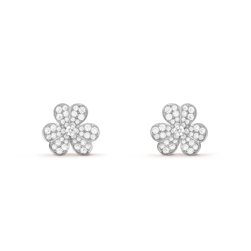 ¡®Glow Jewelry¡¯FRIVOLE SILVER FLOWER DIAMOND EARRINGS