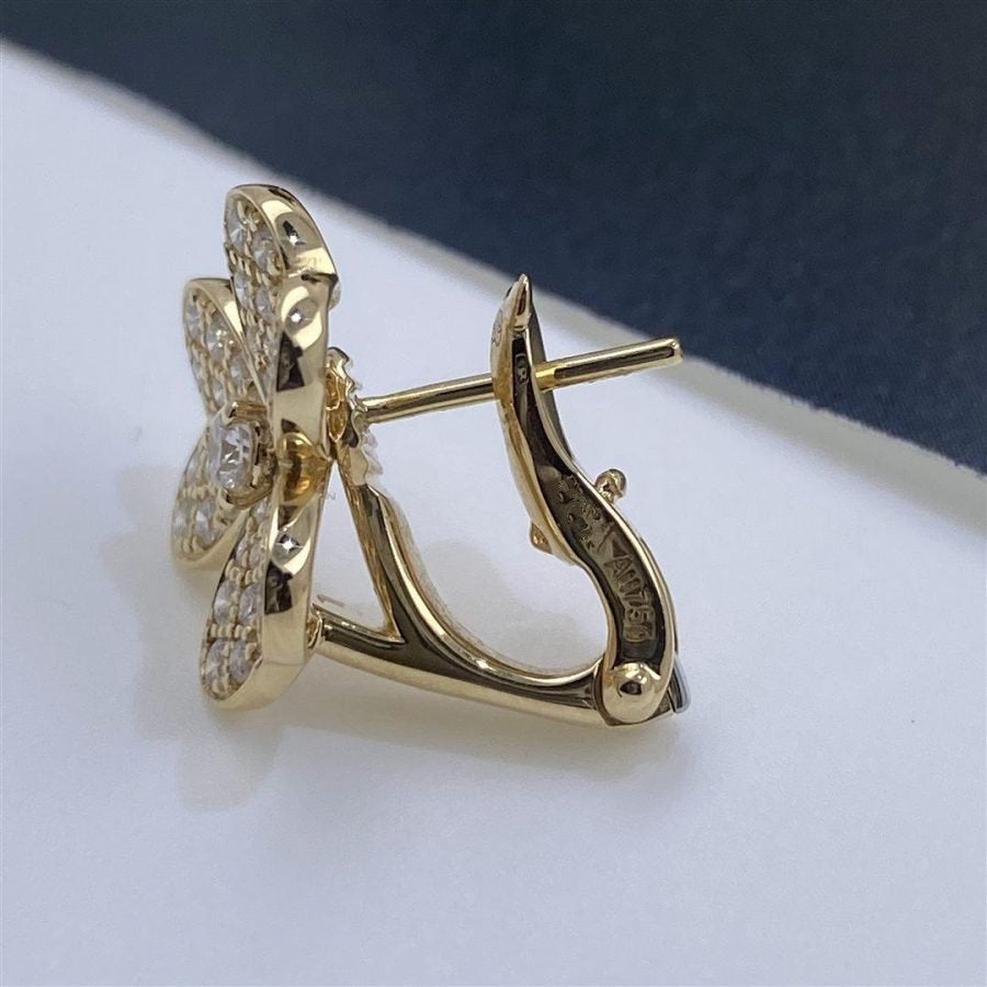 [Glow Jewelry]FRIVOLE GOLD FLOWER DIAMOND EARRINGS