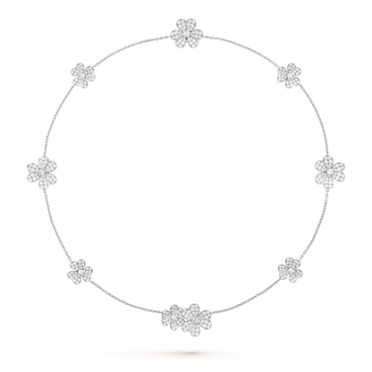 ¡®Glow Jewelry¡¯FRIVOLE SILVER 9 FLOWERS NECKLACE
