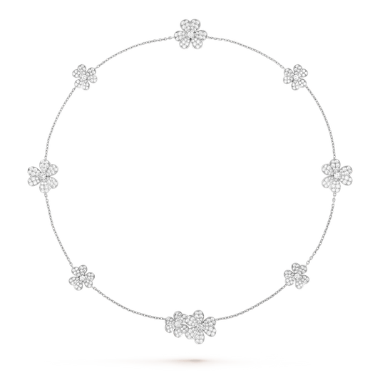 [Glow Jewelry]FRIVOLE SILVER 9 FLOWERS NECKLACE