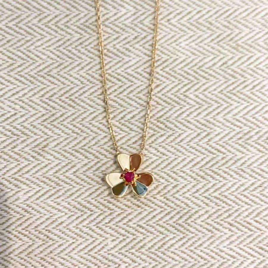 [Glow Jewelry]FRIVOLE GOLD FLOWER NECKLACE