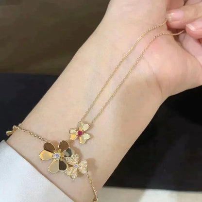 [Glow Jewelry]FRIVOLE GOLD FLOWER NECKLACE