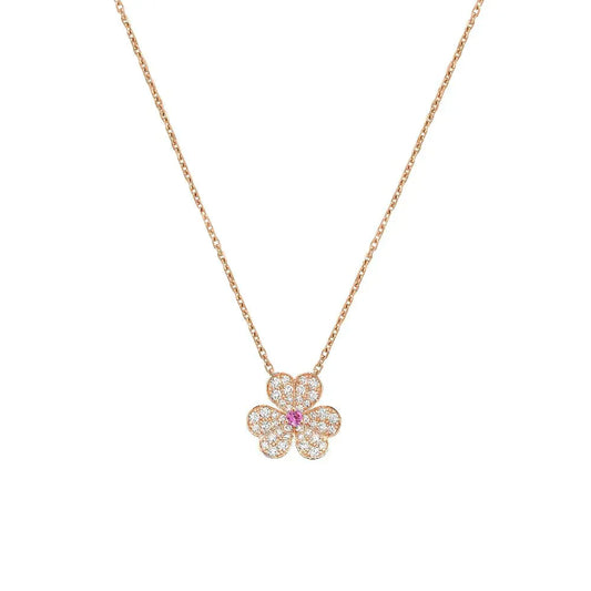 ¡®Glow Jewelry¡¯FRIVOLE ROSE GOLD FLOWER DIAMOND NECKLACE