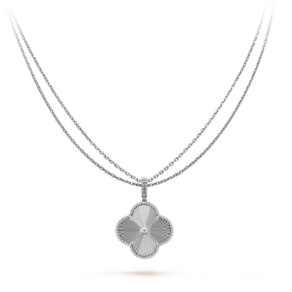 [Glow Jewelry]CLOVER 25MM SILVER BIG CLOVER NECKLACE