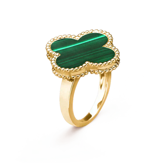 [Glow Jewelry]CLOVER MALACHITE RING