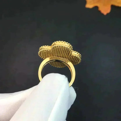 [Glow Jewelry]CLOVER MALACHITE RING