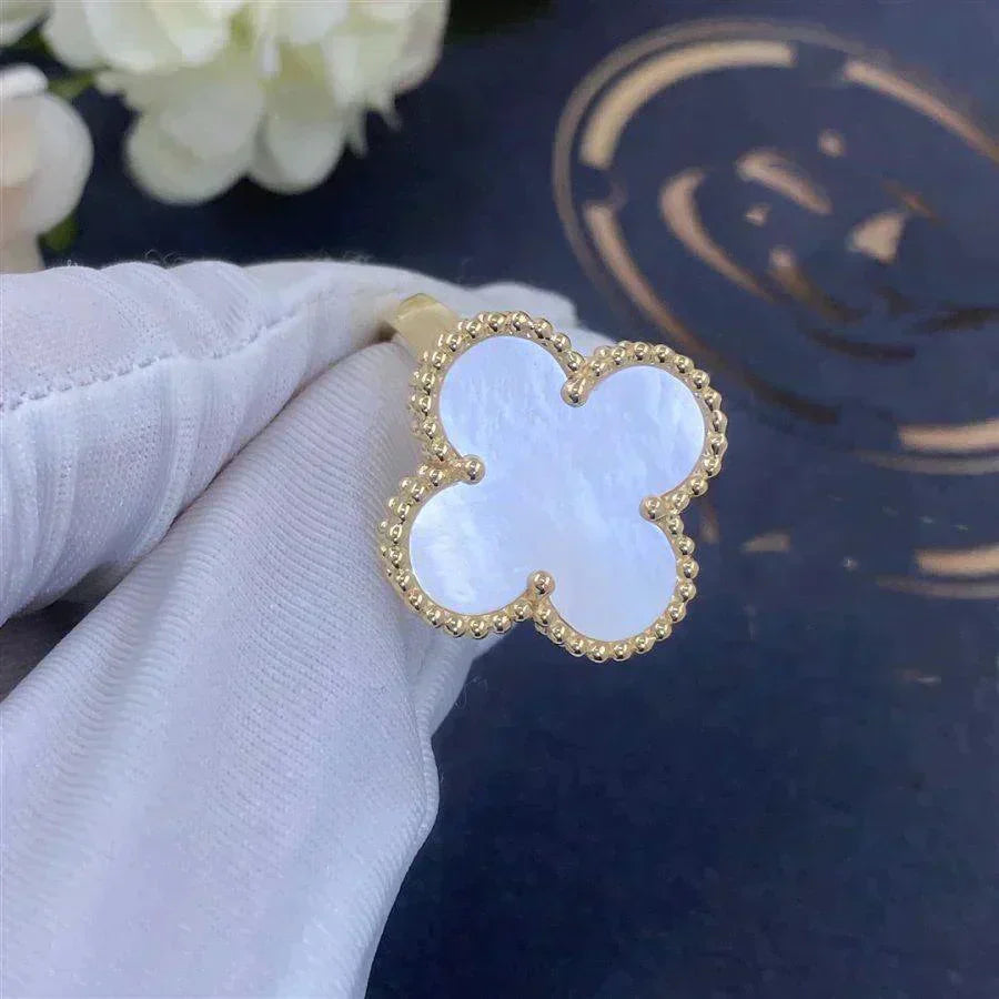 [Glow Jewelry]CLOVER WHITE MOP RING
