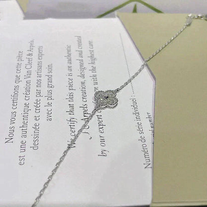 [Glow Jewelry]CLOVER  SINGLE FLOWER BRACELET SILVER