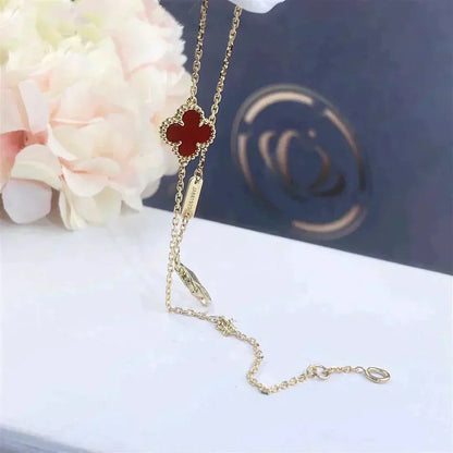 ¡®Glow Jewelry¡¯CLOVER  CARNELIAN SINGLE FLOWER BRACELET