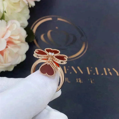 [Glow Jewelry]SWEET CLOVER CARNELIAN RING