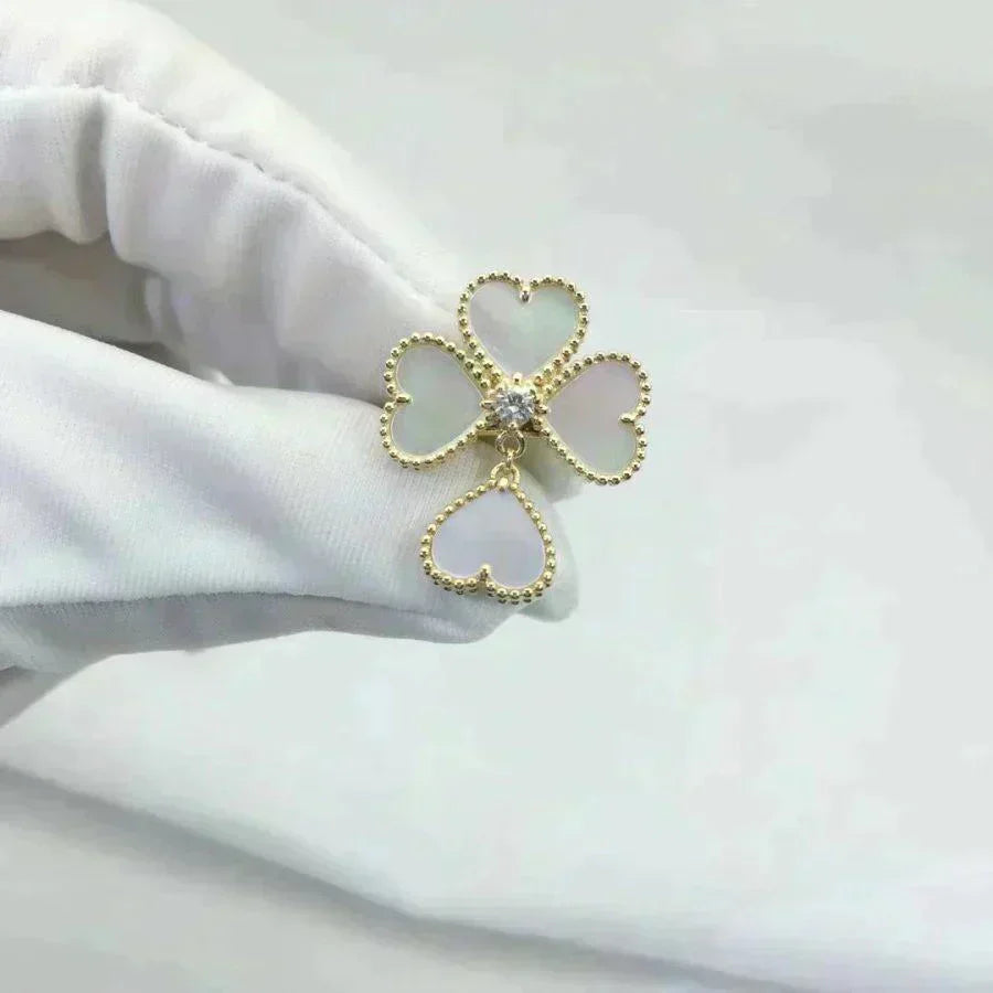 [Glow Jewelry]SWEET CLOVER WHITE MOP RING