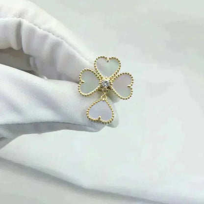 [Glow Jewelry]SWEET CLOVER WHITE MOP RING