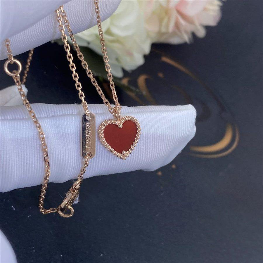 ¡®Glow Jewelry¡¯SWEET CLOVER CARNELIAN HEART NECKLACE