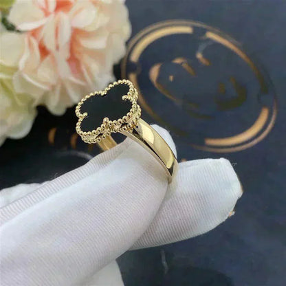 ¡®Glow Jewelry¡¯CLOVER ONYX RING