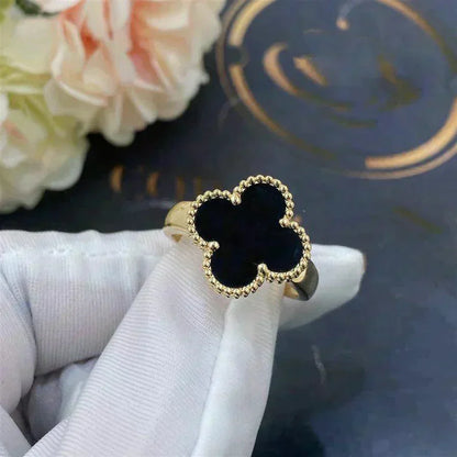 [Glow Jewelry]CLOVER ONYX RING