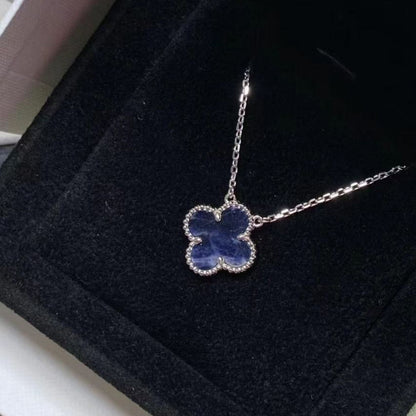 [Glow Jewelry]CLOVER 15MM PIETERSITE NECKLACE SILVER