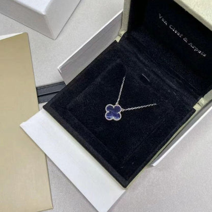 [Glow Jewelry]CLOVER 15MM PIETERSITE NECKLACE SILVER