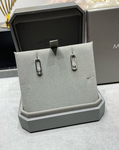 [Glow Jewelry]MOVE UNO SMALL 1 DIAMOND EARRINGS