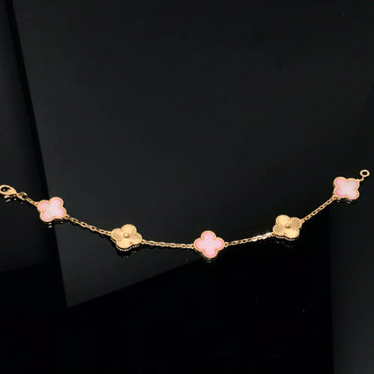 [Glow Jewelry] CLOVER 5 MOTIFS  PINK MOP BRACELET COLLECTION