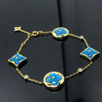 ¡®Glow Jewelry¡¯STAR AND SUN 4 MOTIF BLUE BRACELET