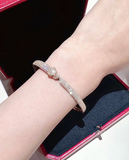 [Glow Jewelry]PANTHERE FULL DIAMOND OPEN BRACELET