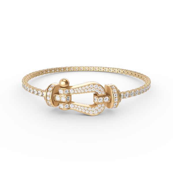 ¡®Glow Jewelry¡¯FORCE  LARGE HORSESHOE FULL DIAMOND TENNIS BRACELET